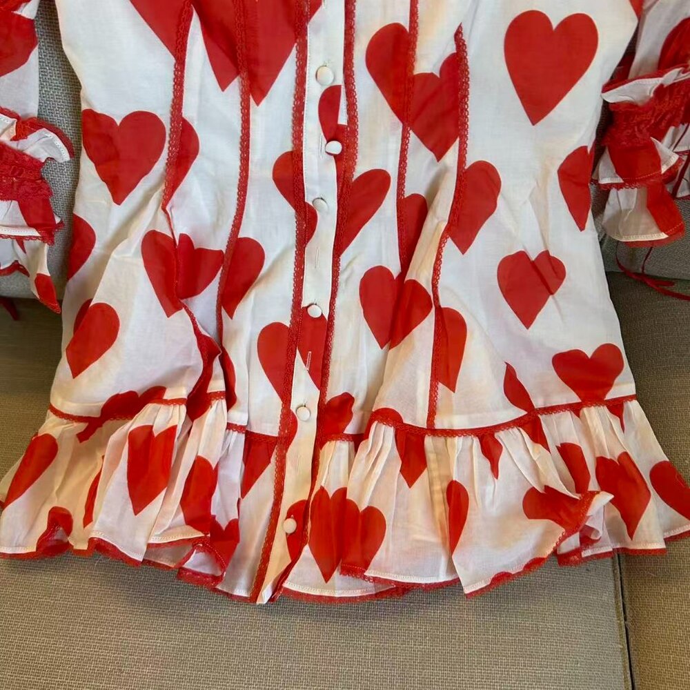 Selkie The Queen Of Hearts Libertine Blouse Small - Picture 6 of 8